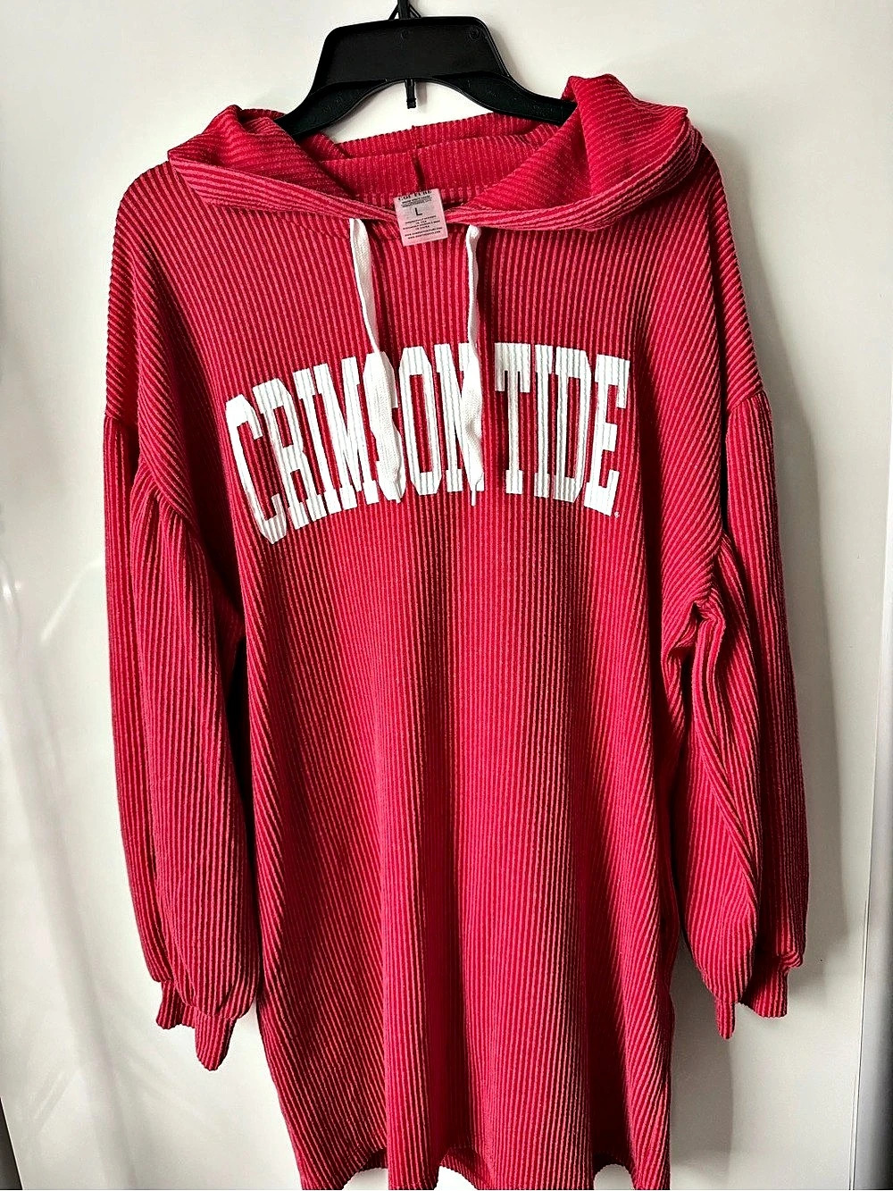 GameDay Couture Crimson Tide Red Hooded Pullover Dress with Pockets Large
